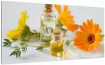 Mivali Tablou pe sticlă cu flori portocalii, dintr-o bucată 100x50 cm pe sticlă (V020484V10050GD)
