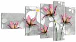 Mivali Tablou cu abstracție florală, din cinci bucăți 110x60 cm (V022186V11060)