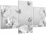 Mivali Tablou - Design flori și fluturi, din trei bucăți 90x60 cm (V022491V90603PCS)