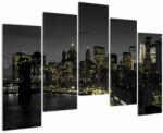 Mivali Tablou cu metropolă nocturnă, din cinci bucăți 125x90 cm (V022108V12590)