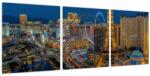 Mivali Tablou - Las Vegas (cu ceas), din trei bucăți 90x30 cm cu ceas (V020265V9030C)