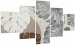 Mivali Tablou - Design cu frunze, din cinci bucăți 125x70 cm (V024073V12570)