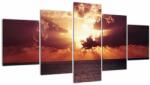 Mivali Tablou cu soarele după nori, din cinci bucăți 150x80 cm (V021180V150805PCS)