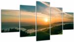 Mivali Tablou cu soarele răsărind deasupra mării, din cinci bucăți 150x80 cm (V021704V150805PCS)