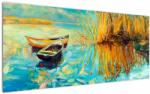Mivali Tablou - Lacul cu bărci, dintr-o bucată 120x50 cm (V023297V12050)