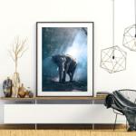 Mivali Poster - Elefant în junglă, mărimea 30x30 cm (S040020S3030)