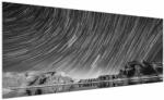 Mivali Tablou albnegru cu cerul și stele, dintr-o bucată 250x125 cm (V020825V250125)