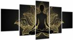 Mivali Tablou - Silueta într-o floare de lotus, din cinci bucăți 150x80 cm (V023607V150805PCS)