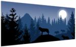 Mivali Tablou - Haita de lupi sub lună plină, dintr-o bucată 200x100 cm (V023619V200100)