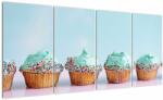 Mivali Tablou cu cupcakes, din patru bucăți 160x80 cm (V021261V16080)
