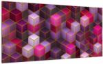 Mivali Tablou pe sticlă - Cuburi violet, dintr-o bucată 100x50 cm pe sticlă (V022699V10050GD)