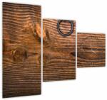 Mivali Tablou textura lemnului (cu ceas), din trei bucăți 90x70 cm cu ceas (V020658V9070C)