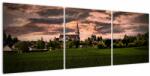 Mivali Tablou cu peisaj și biserică, din trei bucăți 120x40 cm (V020803V12040)