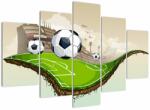 Mivali Tablou - Teren de fotbal, din cinci bucăți 150x105 cm (V023515V150105)
