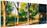 Mivali Tablou - Pădure de vară însorită, pictură, din patru bucăți 160x80 cm (V023200V16080)