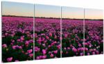 Mivali Tablou - Pajiștea cu lalele violet, din patru bucăți 160x80 cm (V023003V16080)