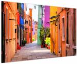Mivali Tablou cu străduță colorata italiană, dintr-o bucată 120x80 cm (V021237V12080)