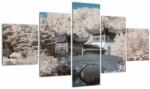 Mivali Tablou - pomi înfloriți în Asia, din cinci bucăți 125x70 cm (V021917V12570)