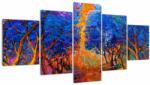 Mivali Tablou - Coroane de copac de toamnă, impresionism modern, din cinci bucăți 150x80 cm (V023407V150805PCS)