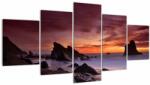 Mivali Tablou cu apus de soare pe mal, din cinci bucăți 150x80 cm (V021297V150805PCS)