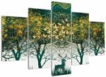 Mivali Tablou - Căprioare în pădurea verde, din cinci bucăți 150x105 cm (V022895V150105)