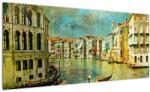 Mivali Tablou - Canalul de la Veneția și gondole, dintr-o bucată 100x40 cm (V023312V10040)