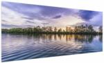 Mivali Tablou cu lac, dintr-o bucată 250x125 cm (V020345V250125)