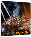Mivali Tablou cu steac pe grill, dintr-o bucată 40x40 cm (V021992V4040)