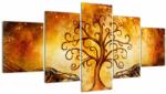 Mivali Tablou natural abstract cu copac, din cinci bucăți 150x80 cm (V022111V150805PCS)