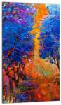 Mivali Tablou - Coroane de copac de toamnă, impresionism modern, dintr-o bucată 20x30 cm (V023407V2030)