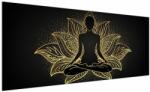 Mivali Tablou - Silueta într-o floare de lotus, dintr-o bucată 250x125 cm (V023607V250125)