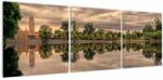 Mivali Tablou cu lac și copaci, din trei bucăți 120x40 cm (V020347V12040)