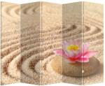 Mivali Paravan - Piatră și floare pe nisip, din 5 bucăți, 210x170 cm (P020864P225180)