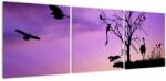 Mivali Tablou - Siluetele animalelor, din trei bucăți 120x40 cm (V023242V12040)