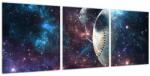 Mivali Tablou cu cosmos (cu ceas), din trei bucăți 90x30 cm cu ceas (V022089V9030C)
