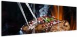 Mivali Tablou cu steac pe grill, din trei bucăți 150x50 cm (V021992V15050)