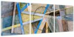 Mivali Tablou - Abstract (cu ceas), din trei bucăți 90x30 cm cu ceas (V022329V9030C)