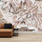 Mivali Fototapet - Frescă florală pe un perete de cărămidă, vlies, 490x340 cm (T100416TQ10)