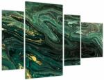 Mivali Tablou - Marmură verde (cu ceas), din patru bucăți 110x75 cm cu ceas (V022372V11075C)