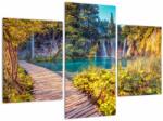 Mivali Tablou - Lacurile Plitvice, Croația, din trei bucăți 90x60 cm (V022935V90603PCS)