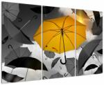 Mivali Tablou - Umbrelă galbenă, din trei bucăți 120x80 cm (V022720V120803PCS)