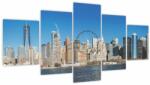 Mivali Tablou - Manhattan în New York (cu ceas), din cinci bucăți 150x80 cm cu ceas (V021213V15080C)