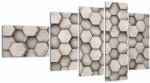 Mivali Tablou - Hexagoane design beton, din cinci bucăți 110x60 cm (V023125V11060)