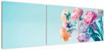 Mivali Tablou - Flori în vază, din trei bucăți 150x50 cm (V022533V15050)