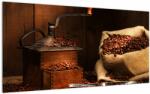 Mivali Tablou pe sticlă cu cafea, dintr-o bucată 100x50 cm pe sticlă (V020930V10050GD)