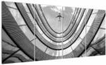 Mivali Tablou - Avionul deasupra clădirii, din patru bucăți 160x80 cm (V023108V16080)