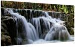 Mivali Tablou pe sticlă - Cascadă în junglă, dintr-o bucată 100x50 cm pe sticlă (V022663V10050GD)