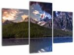 Mivali Tablou cu lac și munți, din trei bucăți 90x60 cm (V020462V90603PCS)
