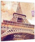 Mivali Tablou pe sticlă - Prriveliștea din Paris, dintr-o bucată 40x40 cm pe sticlă (V023431V4040GD)