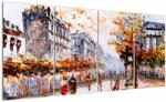 Mivali Tablou - Viața în oraș, din patru bucăți 160x80 cm (V021995V16080)